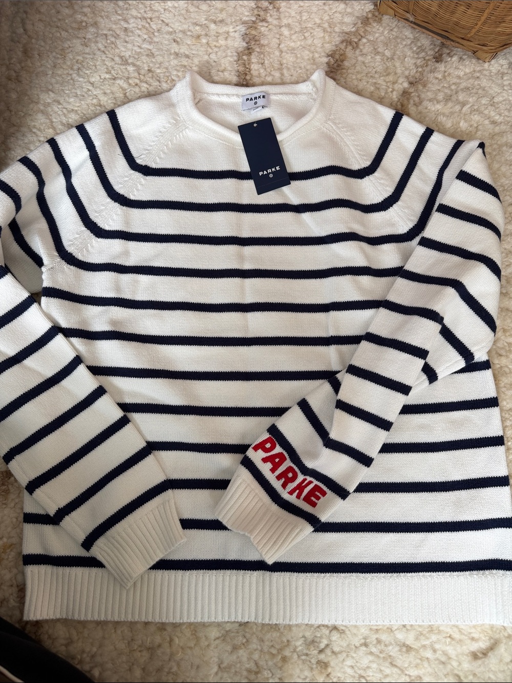 PARKE x Target Navy & White Striped Sweater